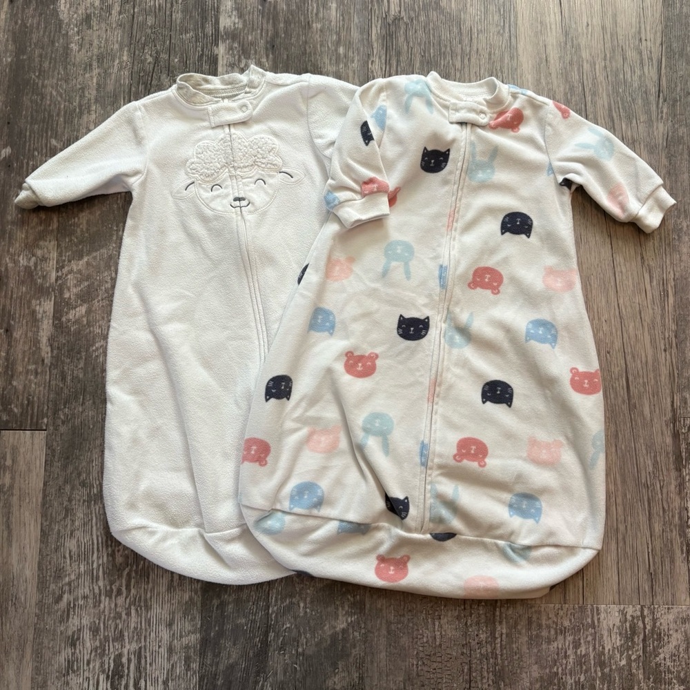 Carter's White and Multicolor Sleep Sacks